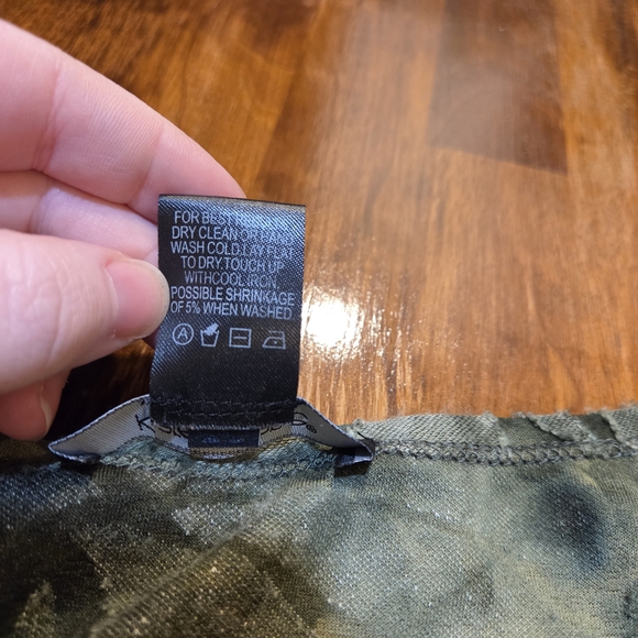 Karen Kane Petites Burnout Tie-Dye Crew Neck 3/4 Sleeve Asymmetric Tunic sz S - Picture 8 of 9